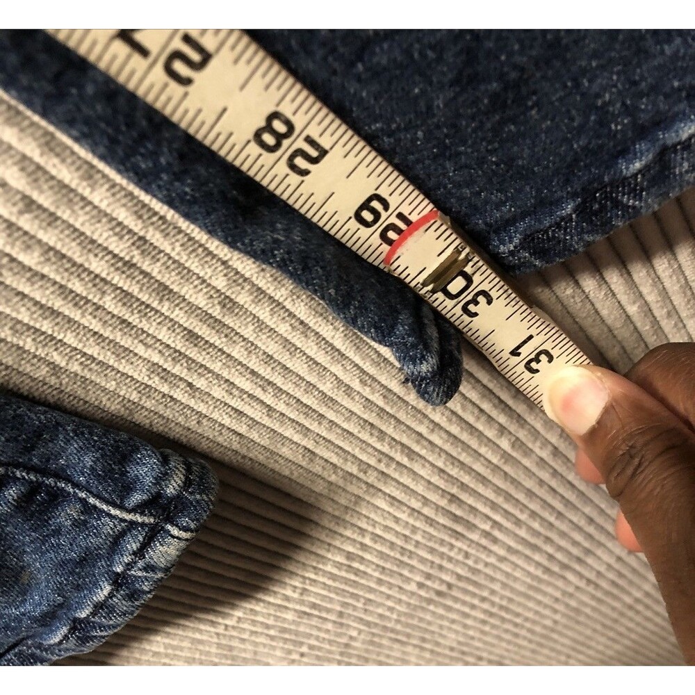 Gap Denim Jeans 70s Flare Size 2/26R Sailor Buttons Distressed - Picture 11 of 16
